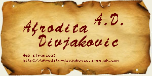 Afrodita Divjaković vizit kartica